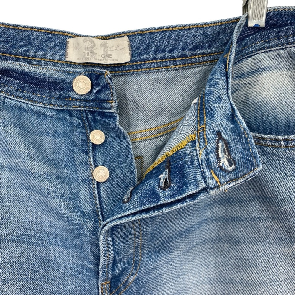 Free People We the Free Maggie High Rise Straight Leg Distressed Jeans - Picture 9 of 11